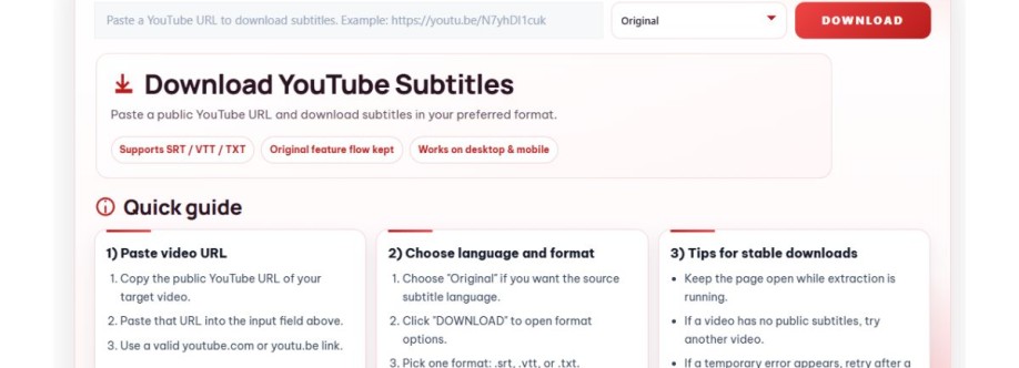 Downsub Tai Sub Youtube Cover Image